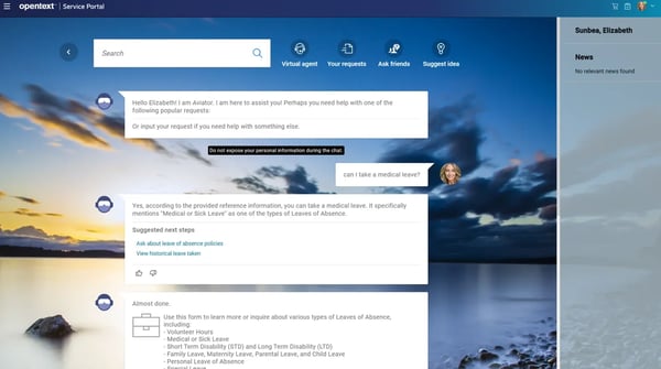 self service screen