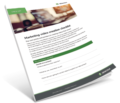 Demodia Marketing Video Creation Checklist