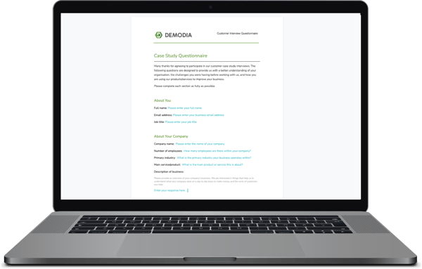 Case study interview questionnaire worksheet