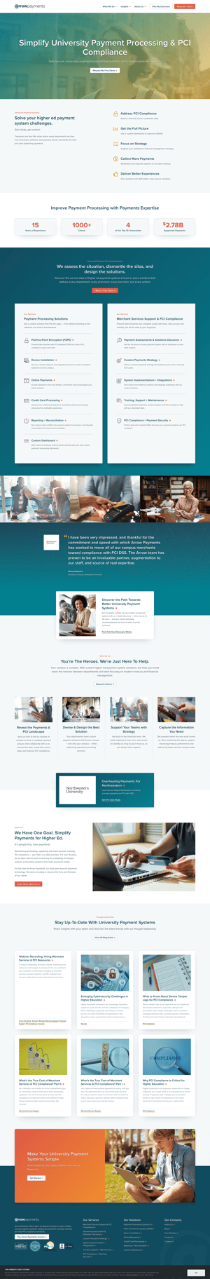arrow-paymentsB2B-storytelling-website-example