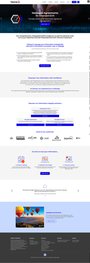 fastman-B2B-storytelling-website-example
