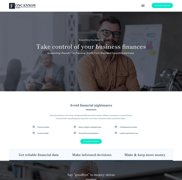 foncannon-tax-B2B-storytelling-website-example-tab