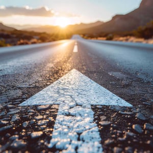 clear-white-arrow-on-a-long-open-road